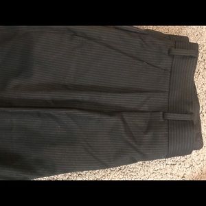 Black pinstriped dress pants